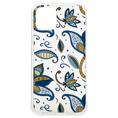 Flowers Blue Texture Style Batik Iphone 12/12 Pro Tpu Uv Print Case