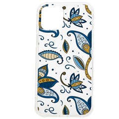 Flowers Blue Texture Style Batik Iphone 12 Pro Max Tpu Uv Print Case