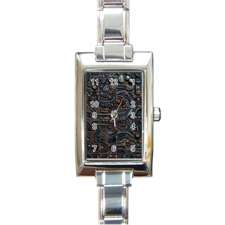 Abstract Wallpaper Artwork Pattern Texture Rectangle Italian Charm Watch