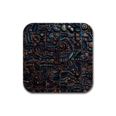 Abstract Wallpaper Artwork Pattern Texture Rubber Square Coaster (4 Pack) by Jancukart