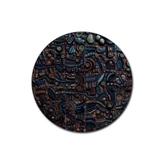 Abstract Wallpaper Artwork Pattern Texture Rubber Coaster (round) by Jancukart