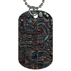 Abstract Wallpaper Artwork Pattern Texture Dog Tag (one Side) by Jancukart