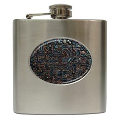 Abstract Wallpaper Artwork Pattern Texture Hip Flask (6 Oz)