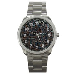 Abstract Wallpaper Artwork Pattern Texture Sport Metal Watch by Jancukart