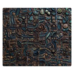 Abstract Wallpaper Artwork Pattern Texture One Side Premium Plush Fleece Blanket (small)