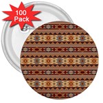 Southwest-pattern-tan-large 3  Buttons (100 pack)  Front