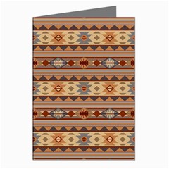 Southwest-pattern-tan-large Greeting Cards (pkg Of 8)