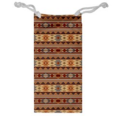 Southwest-pattern-tan-large Jewelry Bag