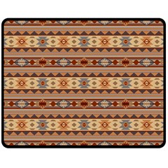 Southwest-pattern-tan-large Fleece Blanket (medium)