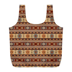 Southwest-pattern-tan-large Full Print Recycle Bag (l)