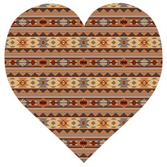 Southwest-pattern-tan-large Wooden Puzzle Heart by SouthwestDesigns