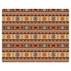 Southwest-pattern-tan-large One Side Premium Plush Fleece Blanket (medium)