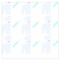 Miniature Schnauzer T- Shirt Grey Miniature Schnauzer Dog Pattern T- Shirt Square Satin Scarf (36  X 36 ) by maxcute