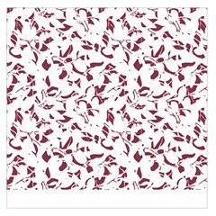 Nature Pattern T- Shirt Minimalist Leaf Line Art Illustration As A Seamless Surface Pattern Design ( Square Satin Scarf (36  X 36 ) by maxcute