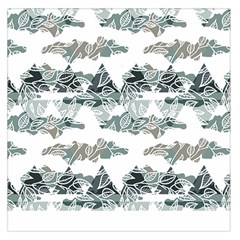 Nature Pattern T- Shirt Minimalist Leaf Line Art Illustration As A Seamless Surface Pattern Design ( Square Satin Scarf (36  X 36 ) by maxcute