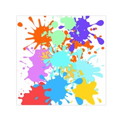 Paint Splatter T- Shirt Abstract Paint Splash T- Shirt Square Satin Scarf (30  X 30 ) by maxcute