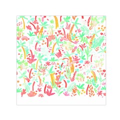 Pattern T- Shirtthe Watercolor Jungle Pattern 1 T- Shirt Square Satin Scarf (30  X 30 ) by maxcute