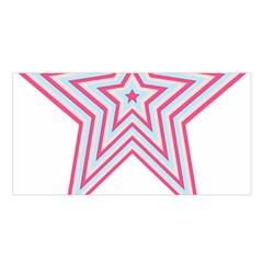 Pop Art T- Shirt Retro Star Satin Shawl 45  x 80 