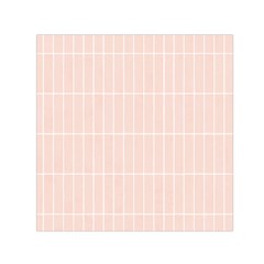 Rectangular Seamless Pattern T- Shirt Rectangular Grid Pattern - Pale Pink T- Shirt Square Satin Scarf (30  X 30 ) by maxcute