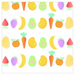 Seamless Pattern Fruits And Vegetables T- Shirt Seamless Pattern Fruits And Vegetables T- Shirt Lightweight Scarf  by maxcute