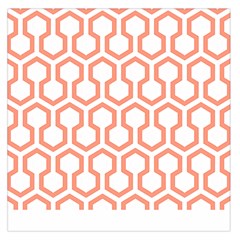 Shining Stephen King T- Shirt Geometric Pattern Looped Hexagons Orange Red Brown Square Satin Scarf (36  X 36 ) by maxcute