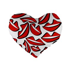 Lips 1 Standard 16  Premium Heart Shape Cushions