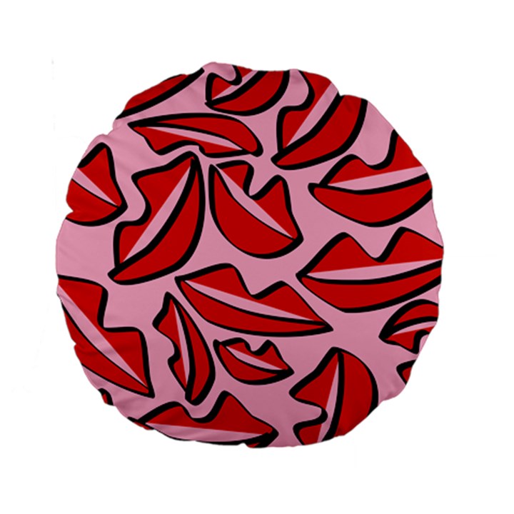 Lips 3 Standard 15  Premium Round Cushions