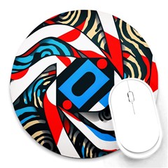 Abstract Background Pattern Round Mousepad