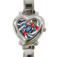 Abstract Background Pattern Heart Italian Charm Watch