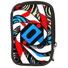 Abstract Background Pattern Compact Camera Leather Case