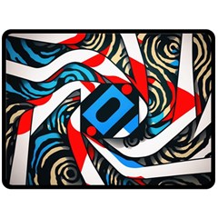 Abstract Background Pattern One Side Fleece Blanket (large)