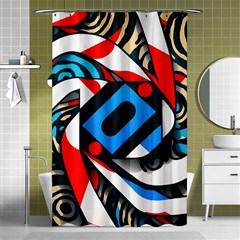 Abstract Background Pattern Shower Curtain 48  X 72  (small) 