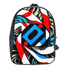 Abstract Background Pattern School Bag (xl)