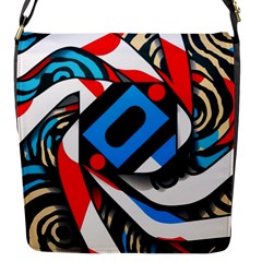 Abstract Background Pattern Flap Closure Messenger Bag (s)