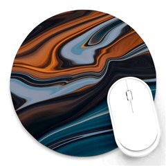 Background Pattern Design Abstract Round Mousepad