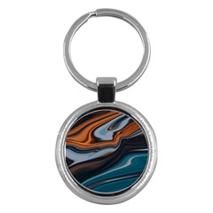 Background Pattern Design Abstract Key Chain (round)