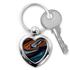 Background Pattern Design Abstract Key Chain (heart)