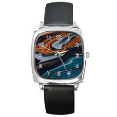 Background Pattern Design Abstract Square Metal Watch