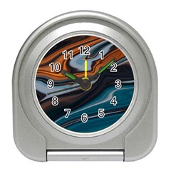 Background Pattern Design Abstract Travel Alarm Clock