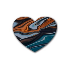 Background Pattern Design Abstract Rubber Coaster (heart)