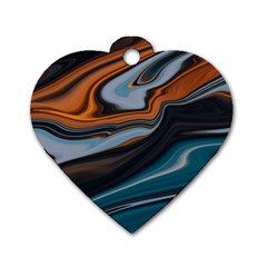 Background Pattern Design Abstract Dog Tag Heart (two Sides)