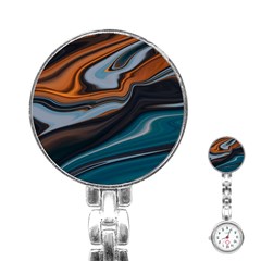 Background Pattern Design Abstract Stainless Steel Nurses Watch