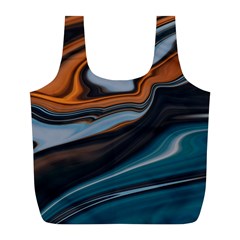 Background Pattern Design Abstract Full Print Recycle Bag (l)