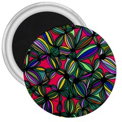 Background Pattern Flowers Seamless 3  Magnets