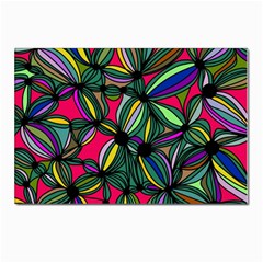 Background Pattern Flowers Seamless Postcard 4 x 6  (pkg Of 10) by Jancukart