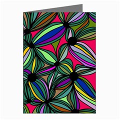 Background Pattern Flowers Seamless Greeting Cards (pkg Of 8)