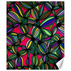 Background Pattern Flowers Seamless Canvas 20  X 24 