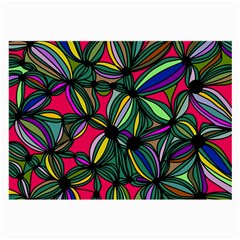 Background Pattern Flowers Seamless Large Glasses Cloth (2 Sides)