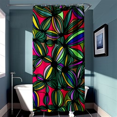 Background Pattern Flowers Seamless Shower Curtain 36  X 72  (stall) 