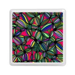 Background Pattern Flowers Seamless Memory Card Reader (square)